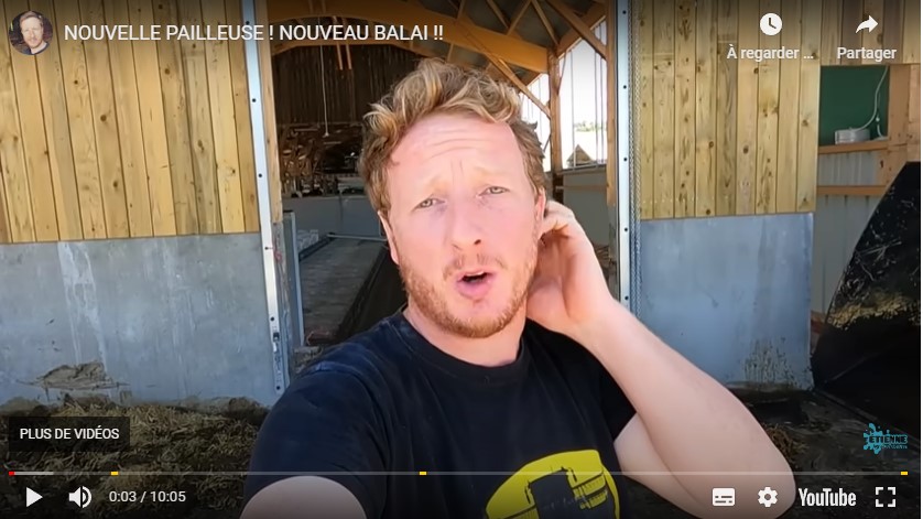 Nouvelle pailleuse et nouveau balai