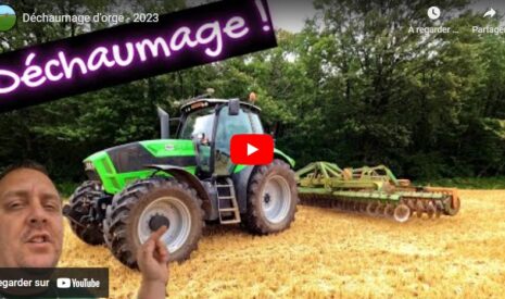 Déchaumage d&rsquo;orge