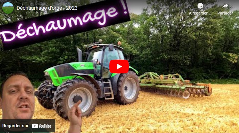 Déchaumage d&rsquo;orge