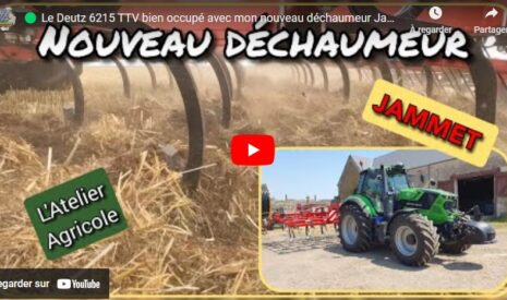 Deutz 6215 TTV et déchaumeur Jammet 6m 