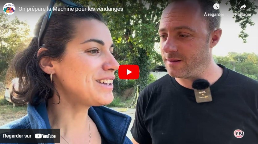 Préparation de la machine pour les vendanges