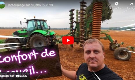 Déchaumage des parcelles avant de semer