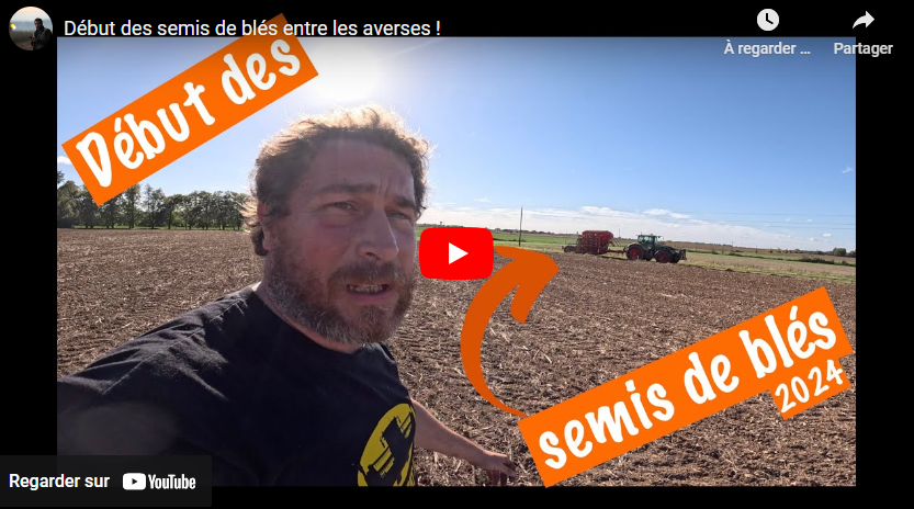 Début des semis de blés entre les averses !