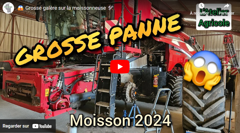 Grosse galère sur la moissonneuse