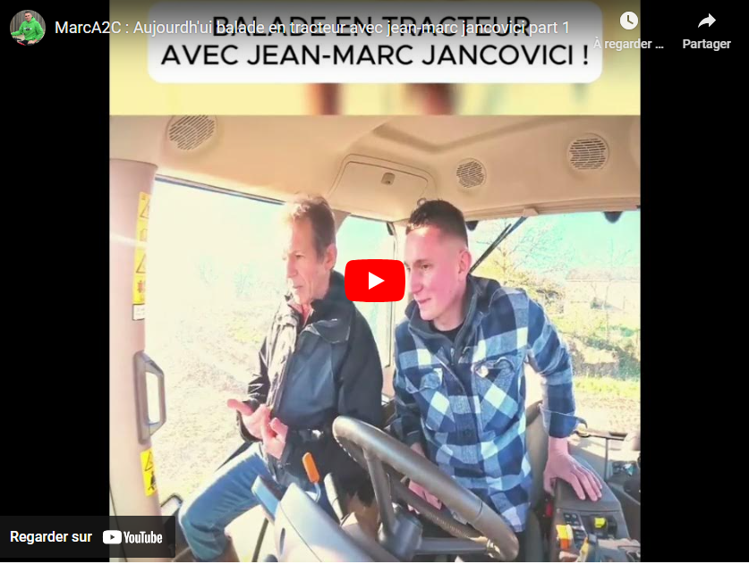 MarcA2C : Aujourd&rsquo;hui balade en tracteur avec Jean-Marc Jancovici partie 1