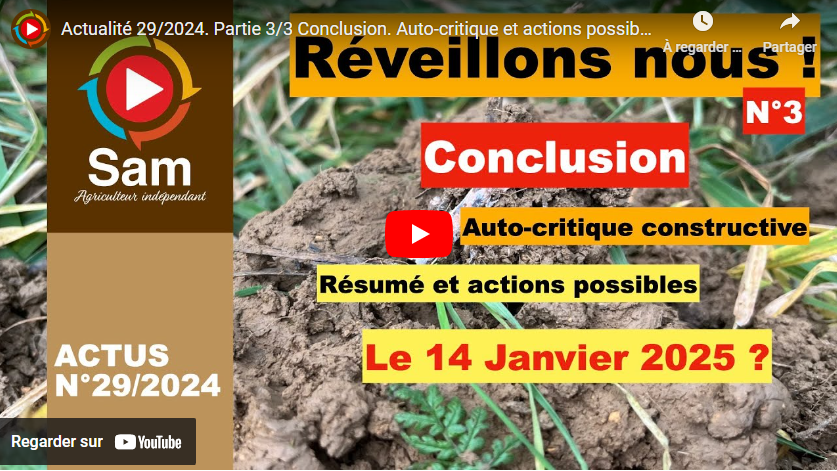 Réveillons-nous. Partie 3/3 Conclusion.
