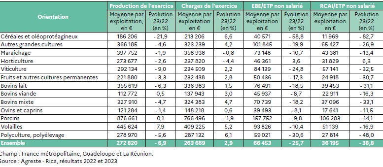 Les comptes de l’agriculture 2024 – La nouvelle baisse des revenus aggrave les inégalités