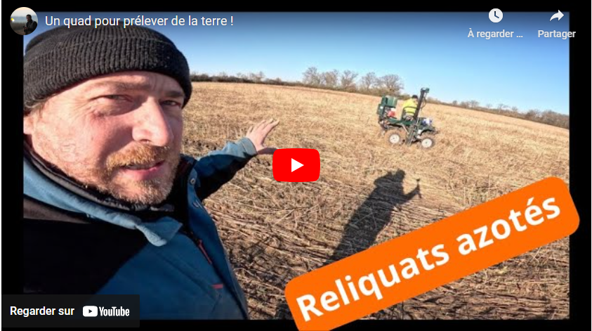 Un quad pour prélever de la terre !