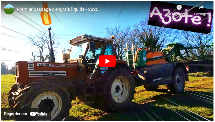Premier passage d&rsquo;engrais liquide – 2025