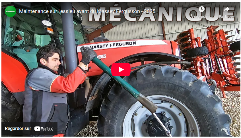 Maintenance sur l&rsquo;essieu avant du Massey Fergusson – 2025