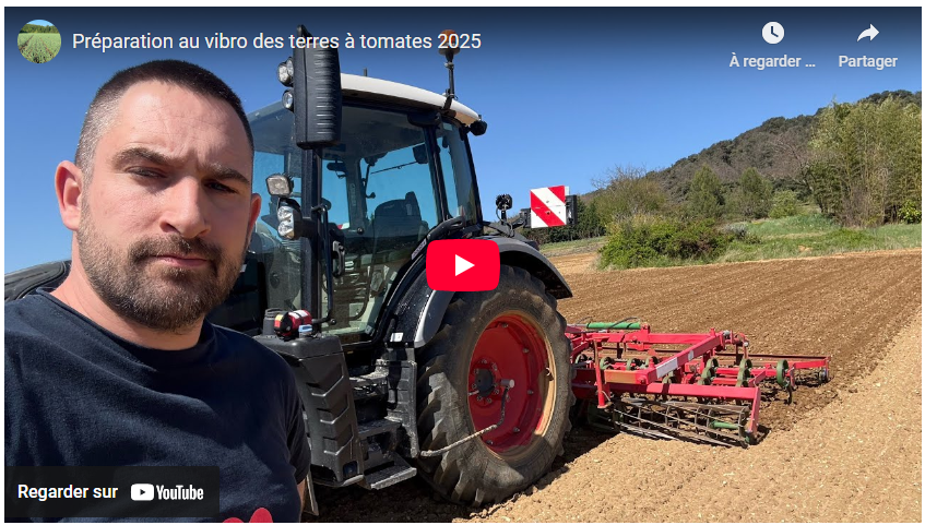 Préparation au vibro des terres à tomates 2025