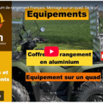 Coffre aluminium de rangement Français. Montage sur un quad. De la place , sécurisé et solide.